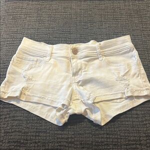 Hollister White Jean Shorts Low Rise
